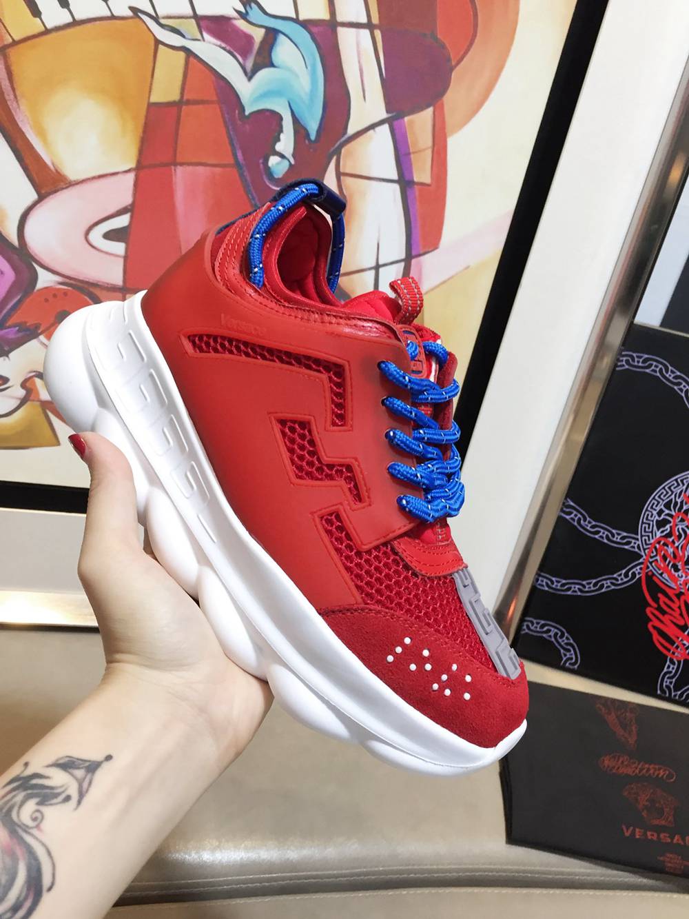 V*ERSACE SNEAKERS RED